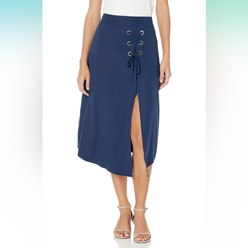 Ramy Brook Faye Midi Skirt with Side Tie Detail